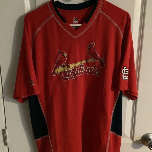 St Louis Cardinals MLB Warmup Jersey Mens Large - Picture 1 of 9